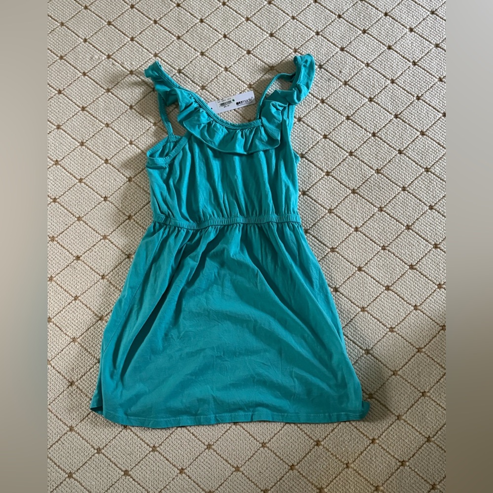 LA Made Kids Turquoise Ruffle Dress